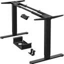 ErGear Dual Motor Standing Desk Frame, Electric Adjustable Legs Compatible Desktop Size 44-90, 264 lbs Weight Capacity, 4 Memory Height Settings Stand up Desks Base, Black Frame Only