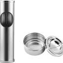 Anfrere Standing Ashtray Outdoor for Patio, Large & Tall Outside Ashtrays for Cigarette Butt Receptacle Disposal, Commercial Metal Smokers Cigar Ash Tray Container with Lid and Trash Can, DN1SR