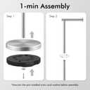 KES Toilet Paper Holder Stand 26" H (Taller Version), Free Standing Toilet Paper Roll Holder with Weighted Base for Bathroom, Rustproof SUS304 Stainless Steel Brushed Finish, BPH283S66-2