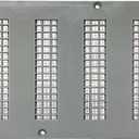 RazAir Foundation Vent with Damper and Screen - 16"x 6.5" Weatherproof and Paintable ABS  Easy to Install Moisture Mold Reducing for Crawl Space, Outdoor, Garage, and Home Improvement