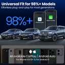 Wireless CarPlay Adapter2026 Upgraded Suitable for Apple iPhone & Android, with Compact Size, Plug-and-Play Convenience, and Fast, Stable Connection for CarPlay & Android Applications