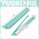 4 Pcs 18.7 Inch Acrylic Mahjong Tile Racks with Pushers for Game Night American Mahjong Racks Tile Set for Mah Jong Lovers and Beginners(Mint Green)