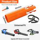 Leaf Blower Air Booster, Instantly Boosts Airflow, Turbo Nozzle Extension Boosts Speed & Power, Universal Fits All 2-4 in Circular Nozzle Blowers for Yard, Lawn, and Driveway Cleanup (Orange)