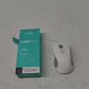 Wireless Bluetooth Mouse (USB + BT1 + BT2), Full Size, 4-Way Scrolling, Multi-Device Silent Mouse for Computer, Laptop, iPad, MacBook (White)