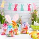 36 Pcs Religious Easter Gift Bag He Is Risen Treat Bags 4 x 6 Inch Satin Drawstring Bags Easter Christian Candy Goodie Bags for Church Sunday School Happy Easter Party Favor Bags Supplies