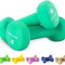 Yes4All Neoprene Coated Dumbbell Hand Weight Sets of 2 - Multiple Weight Options with 15 Colors, Anti-roll, Anti-Slip, Hexagon Shape