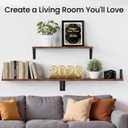 BAYKA 23-in Floating Wall Shelves, Rustic Wood Wall Shelves for Bedroom, Bathroom, Kitchen & Living Room, Display Shelf for Books, Plants & Decor (Rustic Brown)
