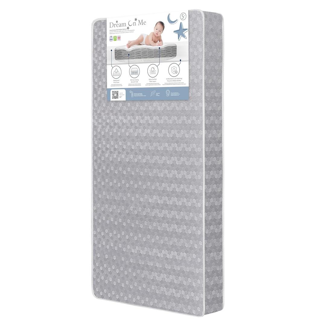 Dream On Me Superior Slumber Mattress, Fits Standard Full-Size Cribs & Toddler Beds, Reversible Design, 52" x 28" x 6", Waterproof Vinyl Cover, GREENGUARD Gold & BSA Certified