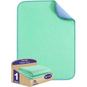 Washable Underpads,36" x 72" (Pack of 2)-Super Absorbency Reusable Bedwetting Incontinence Pads for Kids,Adults,Elderly,and Pets - Waterproof Protective Pad for Couch,Sofa,Floor,Bed