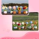 2 x Handmade Crochet Flowers, Crochet Roses, Knit Flowers, Teacher Appreciation Gifts, Perfect for Birthday, Anniversary, Christmas, Rose (Red)