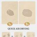 Mecko Bath Mat, Ultra Absorbent Quick Dry Bathroom Floor Mats-Rubber Non-Slip Thin Bathroom Rug Fit Under Door, Faux Suede Surface Shower Rug for Bathtub, Sink, Shower Room(Beige,16"x24")