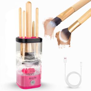 Makeup Brush Cleaner Machine  Electric Makeup Brush Cleaner Cleanser and Dryer, Automatic Spinning Brush Washer for Deep Cleaning, Cosmetic Brush Cleaner for Beauty Blender & Makeup Sponge