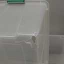 IRIS USA 94 Qt. Stackable Plastic Storage Bins with Lids, 2 Pack - BPA-Free, See-Through Organizing Solution, Latches, Durable Nestable Containers, Secure Pull Handle, Made in USA - Red