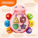 Baby Toys 6-12 Months, Crawling Musical Baby Toy with Obstacle Avoidance, Lights & Music, Interactive Tummy Time Learning Toy with Animal Sounds, English Spanish Developmental Gift for Boys & Girls