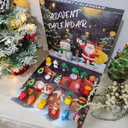 Ogrmar Christmas Advent Calendar for Kids Holiday Countdown Calendar with 24 Pcs Micro Lovely Silicone Doll Key Ring Christmas Holiday Gift for Children