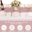 10 Pack Dusty Pink Cheesecloth Table Runner 6FT Boho Gauze Fabric Table Runner Vintage Rustic Sheer Runners for Wedding Party Bridal Baby Shower Long Table Decorations