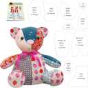 15'' Memory Bear/ Dog/ Deer/ Pig Sewing Patterns Template Ruler Set with Instruction Manual, Memory Bear Patterns Templates for Sewing (Bear 15'' 11 Ste)