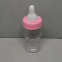 Jumbo Milk Bottle Coin Bank Baby Shower Plastic Container, 13-inch, Light Pink, Big Baby Bottle for Shower Game