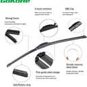 24" + 21" OEM Quality Premium All-Seasons Windshield Wiper Blades for Dodge Charger 2012-2020 Mitsubishi Outlander 2007-2014 Honda Pilot 2003-2008 Chrysler 300 2011-2020 front windscreen wiper