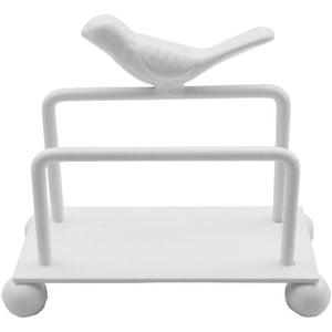 Metal Desktop Card Holder for Desk Decorative Business Card Display Stand for Countertop Bird Design White 1 Pack