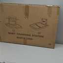 Baby Changing Station Wall Mounted Baby Changing Table Foldable Diaper Changing Unit Commercial Restrooms Horizontal HDPE Meterial with Safrty Strap White Gray (Horizontal+Wipe case)