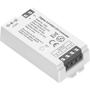 BTF-LIGHTING Tuya Zigbee 3.0 C03Z Controller Support RGB Color 4 pin (+V R G B) PWM LED Strip Bulb Compatible with Echo Plus/4th Gen Tuya Gateway DC5V/DC12V/DC24V Max 15A