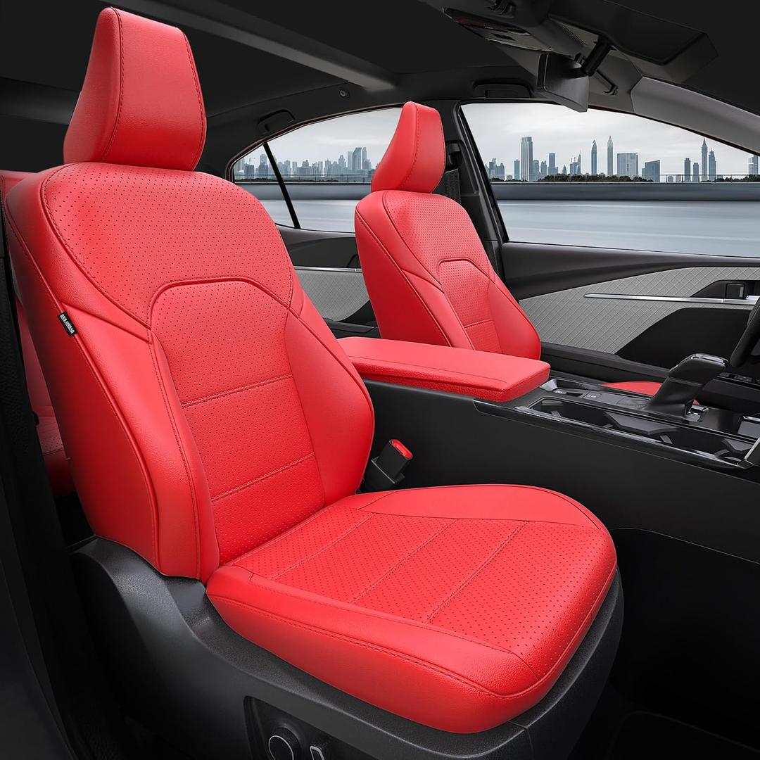 Custom Fit Seat Covers for Toyota Camry 2025-2026 XLE/XSE - Premium Faux Leather Full Set with 4-Layer Waterproof Protection