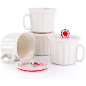 Set of 4 Microwavable Ceramic Soup