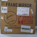 22 Inch Black Round Circle Mirror for Bathroom Wall, Metal Frame