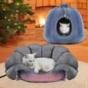 Rywell Heated Cat Bed, Versatile Heated Cat Bed Indoor, Soft & Cozy for All Seasons, Always Perfect Temperature with Overheat Protection Pet Bed for Cats & Small Dogs (Medium, Dark)