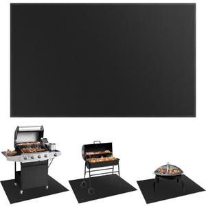 SecuCaptain Under Grill Mat for Outdoor Grill - Large 30x48 Inches Mats Double-Sided Fireproof Pad for Indoor Fireplace Fire Pit Heat Resistant Waterproof BBQ Floor Protector for Patio and Deck