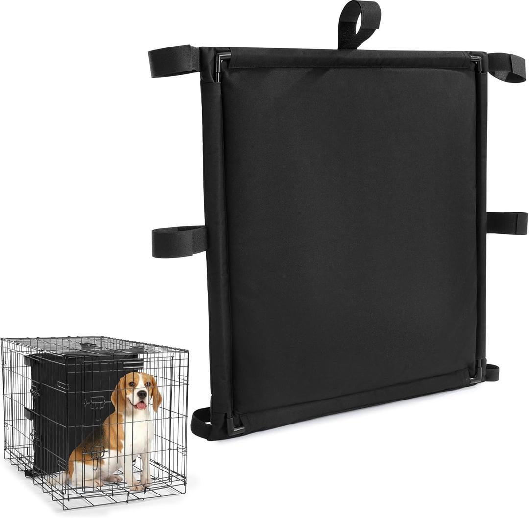 HOMBYS Securely Attached Dog Crate Divider, Thick Dog Kennel Divider with Ties and Fixed FramePuppy Accessories for Puppy TrainingDivider Only, Without Crate, 24x22.5 inches, Black
