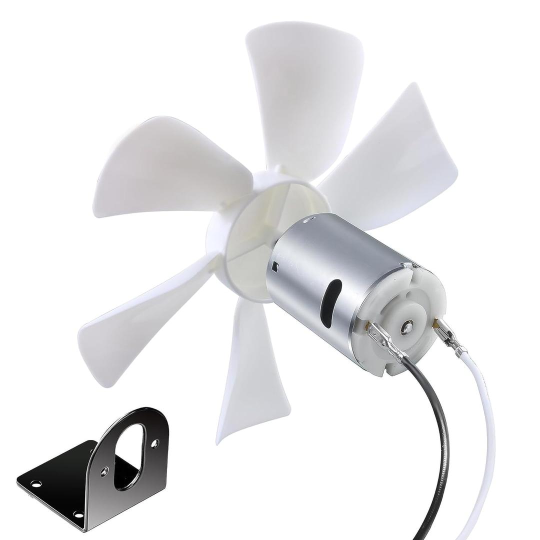 PlusRoc RV Vent Fan Replacement 6 inches RV Exhaust Bathroom Ventilation Roof Ceiling Fan 12V D-Shaft Motor White Blades Compatible with Heng's Elixir Jensen, 190 CFM