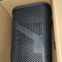 Mind Reader Slim Laundry Hamper with Lid, 60L Clothes Basket, Ventilated Plastic, Black, Single