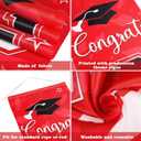 Moukeren 3 Pieces 2026 Graduation Party Decorations Graduation Porch Sign Class of 2026 Grad Hanging Porch Banner Backdrop Door Sign for Grad Party Home Door Wall Decor(Red and Black)