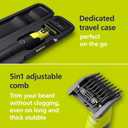 Philips Norelco OneBlade 360 with Connectivity Hybrid Face + Body, Electric Beard Trimmer, Shaver and Body Groomer Kit with 360 Blade Tech, 1x360 Blade, 5-in-1 Comb, Travel Case, Model QP4631/90