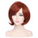 Color Ground Short Reddish Brown Prestyled Cosplay Wig for Women