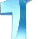 Blue Number 1 Birthday Cake Candle, 3D Shape Crown Birthday Number Candle, 1st Birthday Party Blue Theme Cake Topper Decorations (Blue 1)