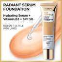 L'Oreal Paris Age Perfect Radiant Serum Foundation with SPF 50, Amber Beige, 1 Ounce