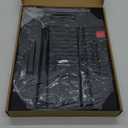 SPACEKEEPER Folding Hand Truck, 500 LB Heavy Duty Luggage Cart, Utility Dolly Platform Cart with 6 Wheels & 2 Elastic Ropes for Luggage, Travel, Moving, Shopping, Office Use, Black