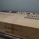 COLAMY Button Tufted Dining Chairs Set of 6, Parsons Upholstered Fabric Dining Room Chairs Kitchen Chairs with Wood Legs and Padded Seat, Light Grey