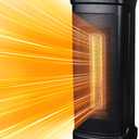 Elevon Space Heater for Indoor Use, 1500W Electric Portable Ceramic Heaters with Thermostat,70Oscillating Room Tower Heater with Overheat and tip over safety shutoff for Office Bedroom Use(Pack of 1)