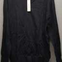 Arach&Cloz Women's Soft V Neck Long Sleeve Fall Casual Regular Fit Sweater Tops, Black, XL