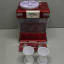 Nostalgia Snow Cone Shaved Ice Machine - Retro Table-Top Slushie Machine Makes 20 Icy Treats - Includes 2 Reusable Plastic Cups & Ice Scoop - Retro Red