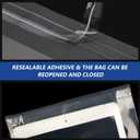 iMailer - 500 Count - 12" x 15", Self Seal 1.6 Mil Clear Plastic Poly Bags with Suffocation Warning for Clothing, T-Shirts, Pants-Resealable Adhesive,Not Strong