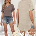 4 x Ficerd 3 Pack Women's Short Sleeve Tunic Tops, 3-Color Set, Medium