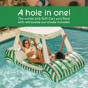 FUNBOY Giant Inflatable Luxury Golf Cart Pool Float, Two Cup Holders, Removable Fringe Shade, Float for Summer Pool Party and Entertainment, 90"