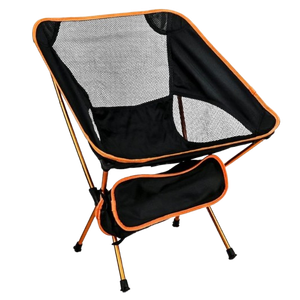 QWORK Ultralight Portable Camping Chair with Triangular Stability – Aluminum Alloy Frame, Ripstop Polyester Seat, Plastic Joints, 330 lbs Capacity – for Fishing, Camping, Hiking and Backpacking Orange