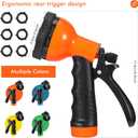 4 Pcs Garden Hose Nozzle Sprayer 10 Adjustable Watering Patterns Heavy Duty High Pressure Water Gun for Watering Plants Washing Cars and Showering Pets, 7.09 x 7.17 x 4.8 inches