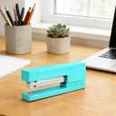 2 x Office Desktop Stapler - 25 Sheet Capacity with 830 Staples and Staple Remover,Staplers for Desk,Non-Slip for School, Home, Green